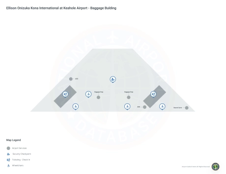 KOA Airport Baggage Bulding Map
