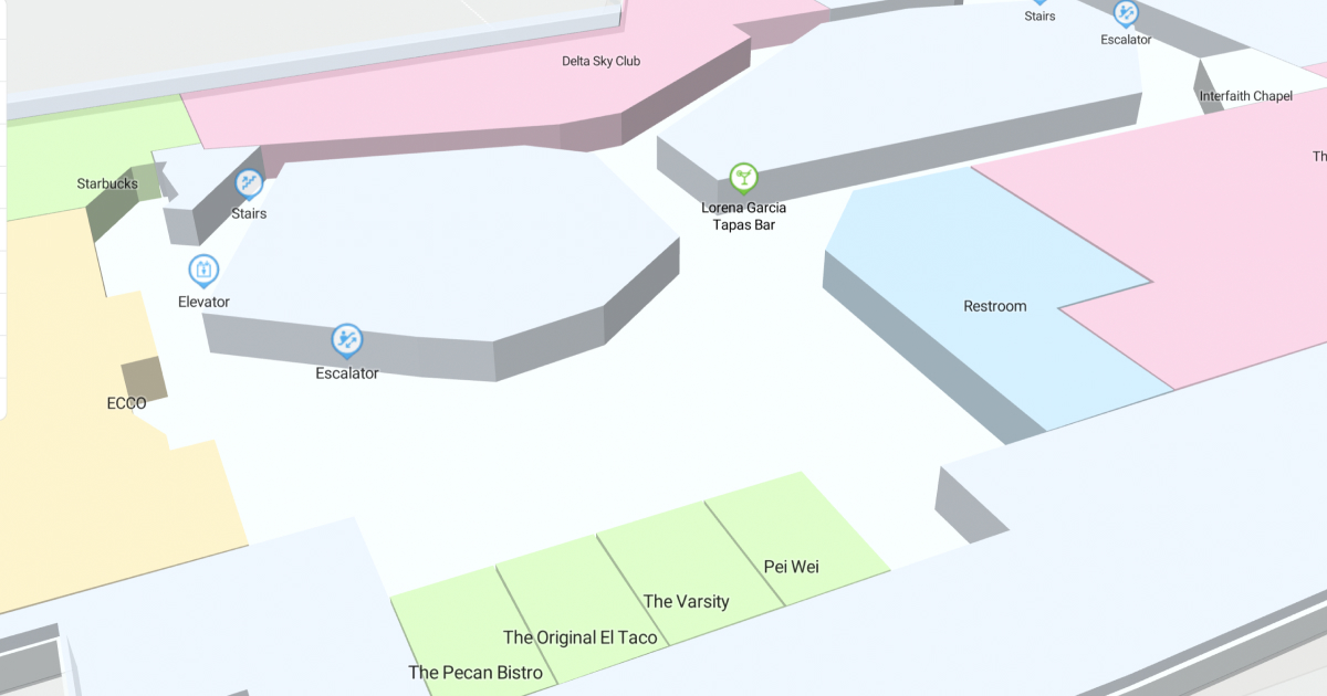 ATL Concourse F Mezzanine Level Interactive map