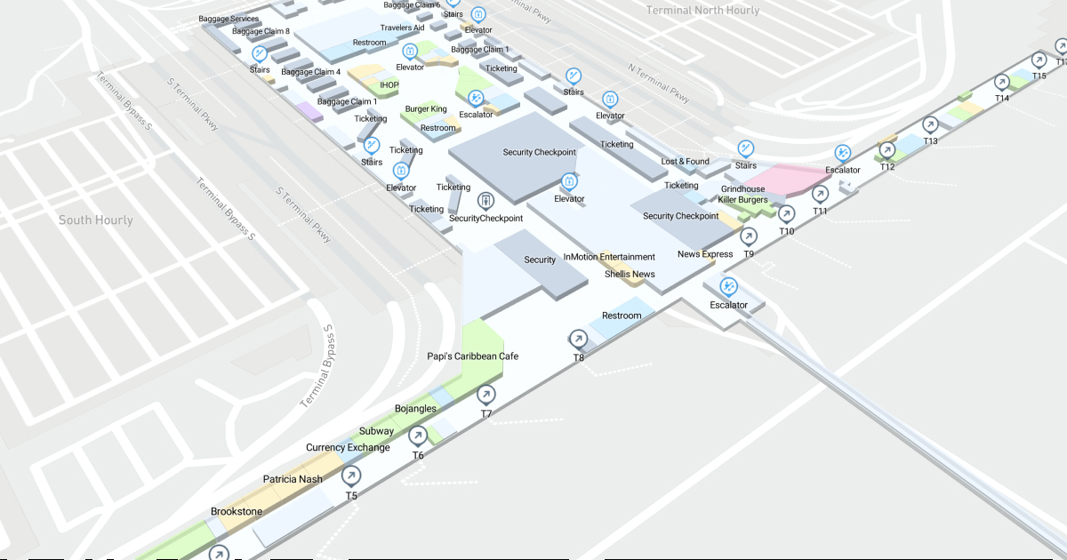 ATL Domestic Terminal Gates Level Interactive map