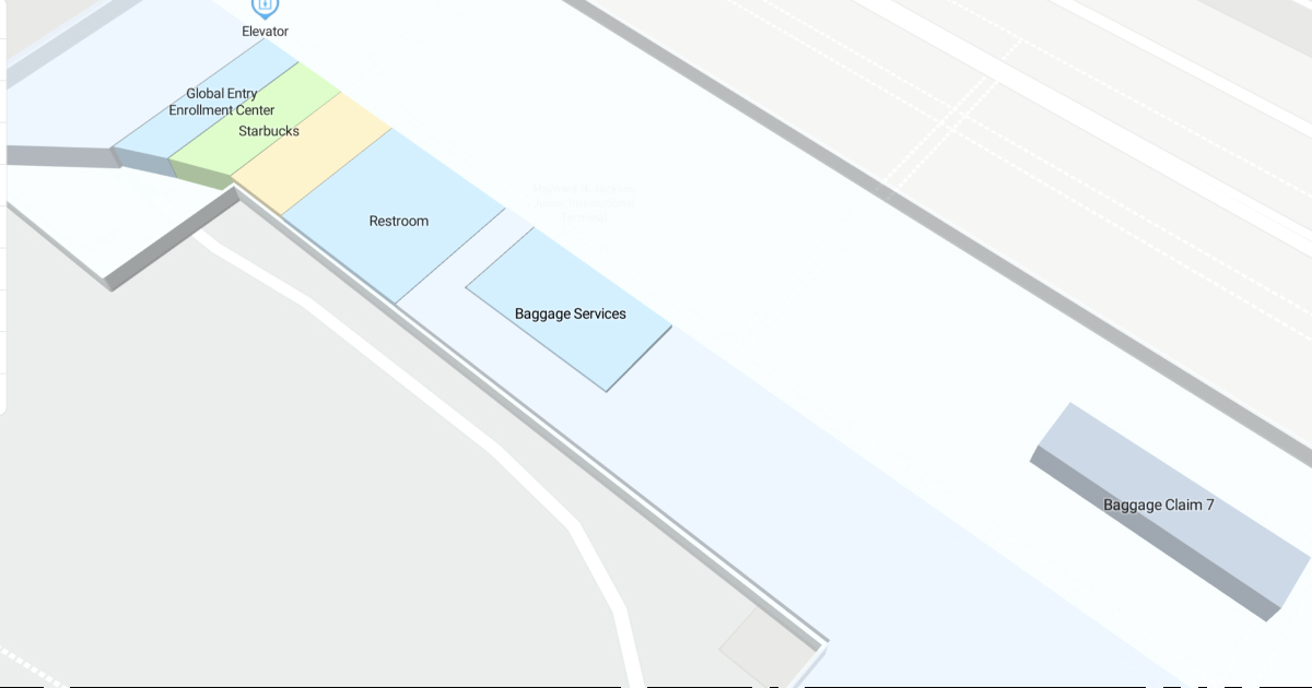 ATL International Terminal Baggage Claim Level Interactive map