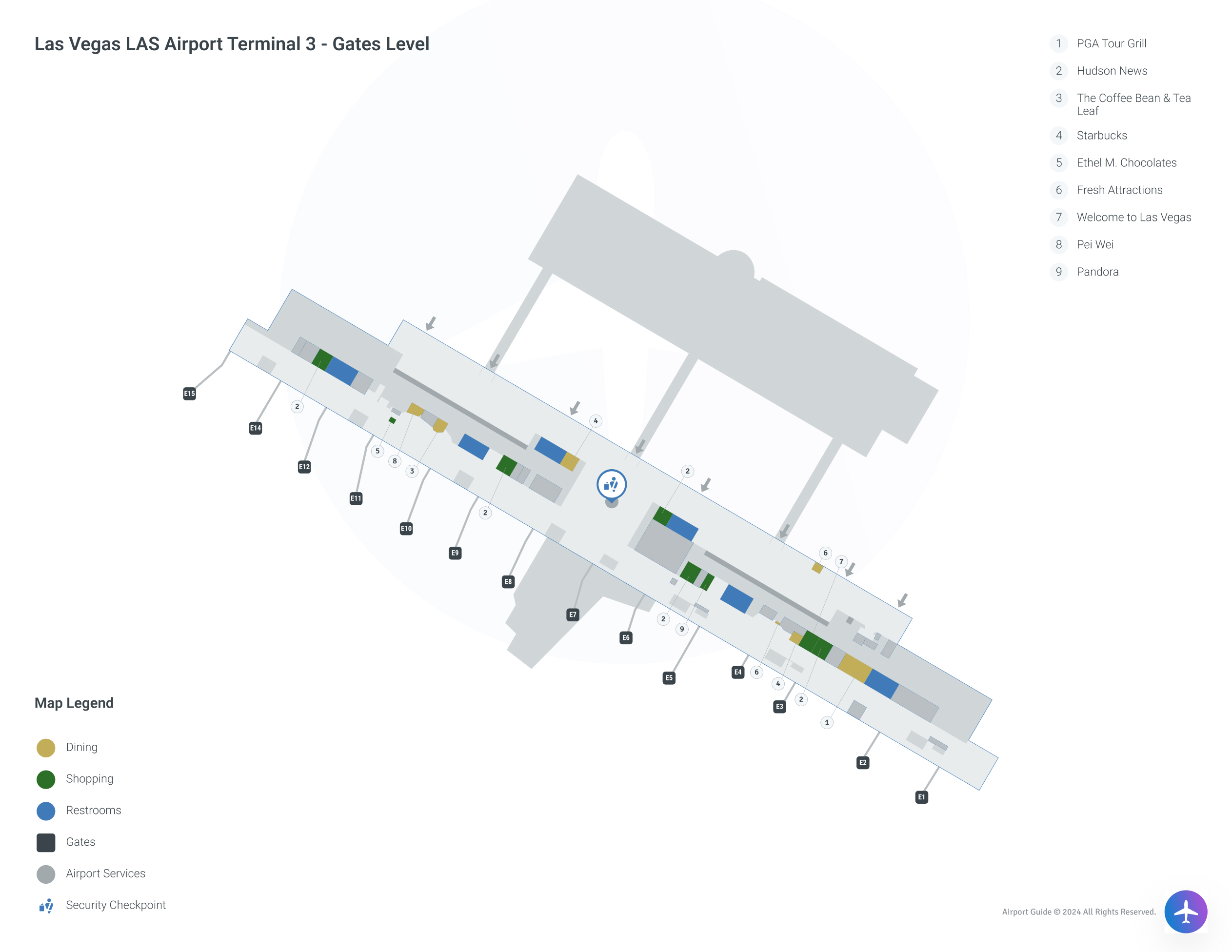 Harry Reid International Airport (LAS) Interactive Map