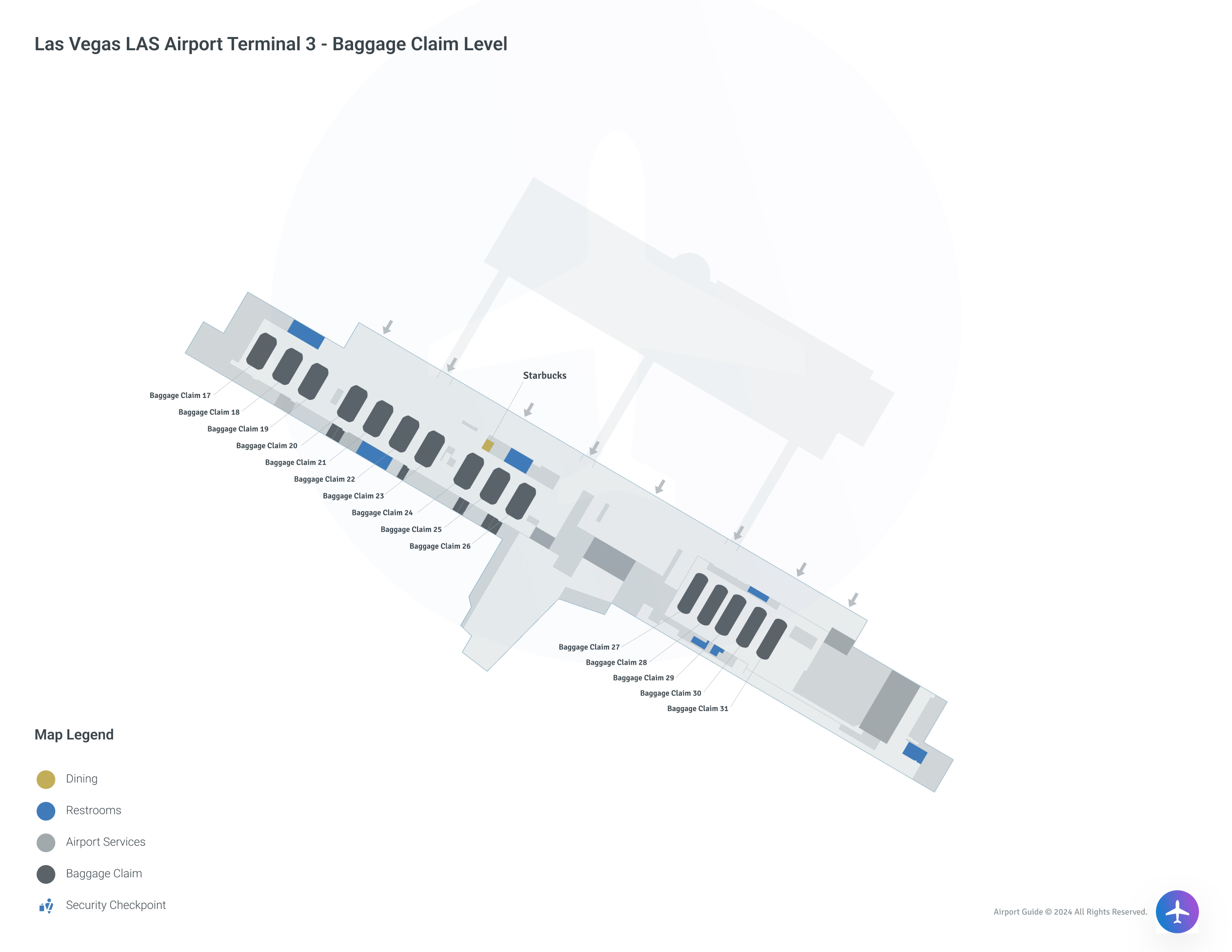 Las Vegas Airport LAS | Terminal 3/Baggage Claim Level