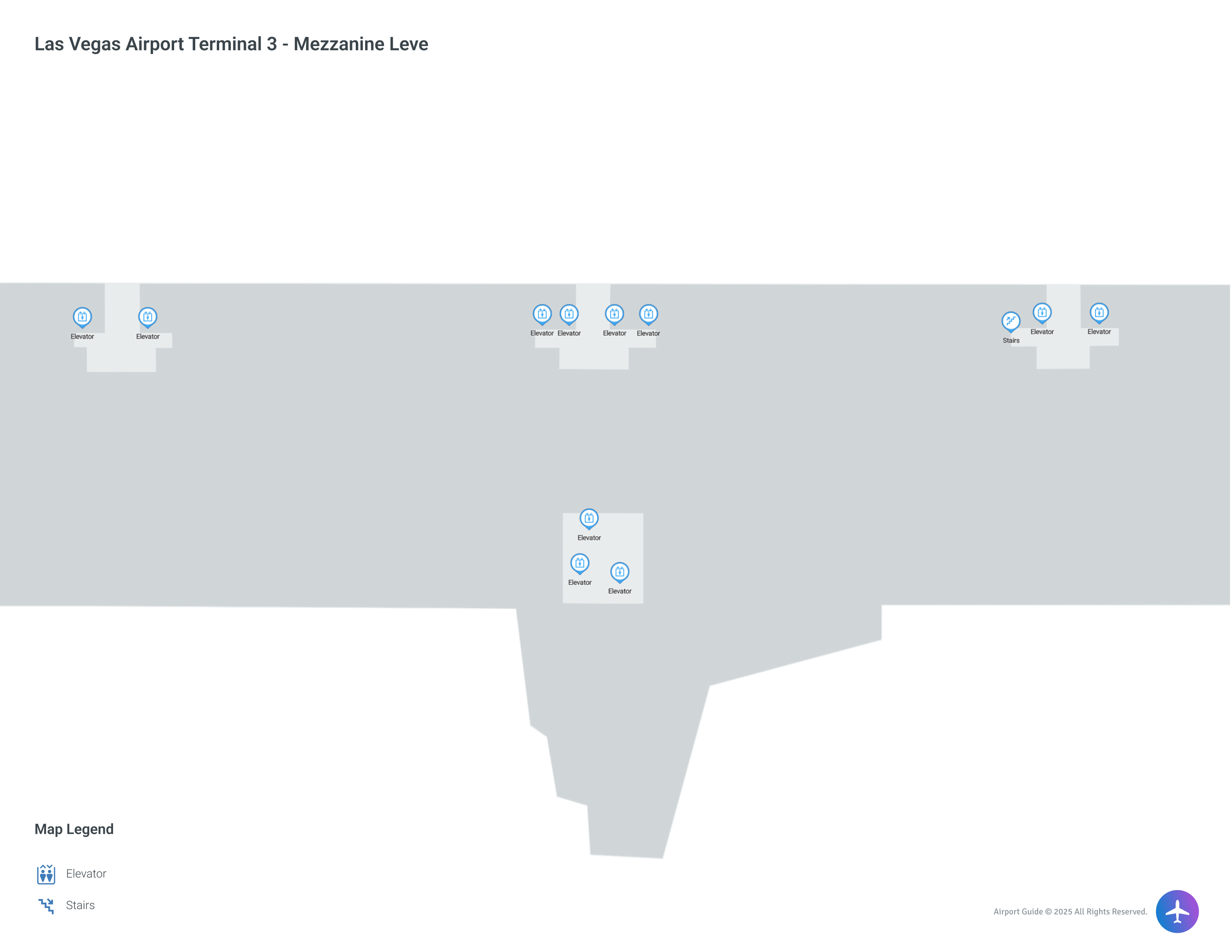 LAS Terminal 3 / Mezzanine Level Map