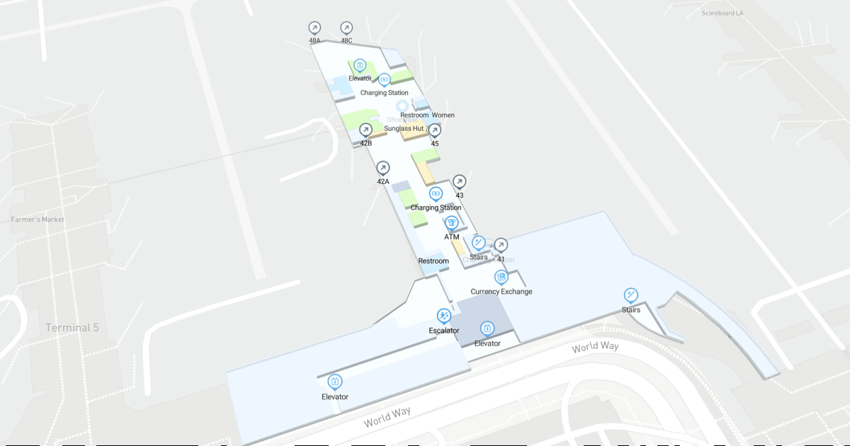 Los Angeles International Airport Terminal 4 Map
