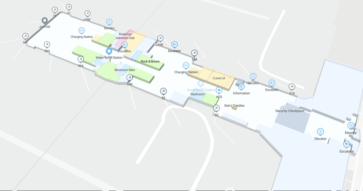 Los Angeles International Airport Terminal 5 Map