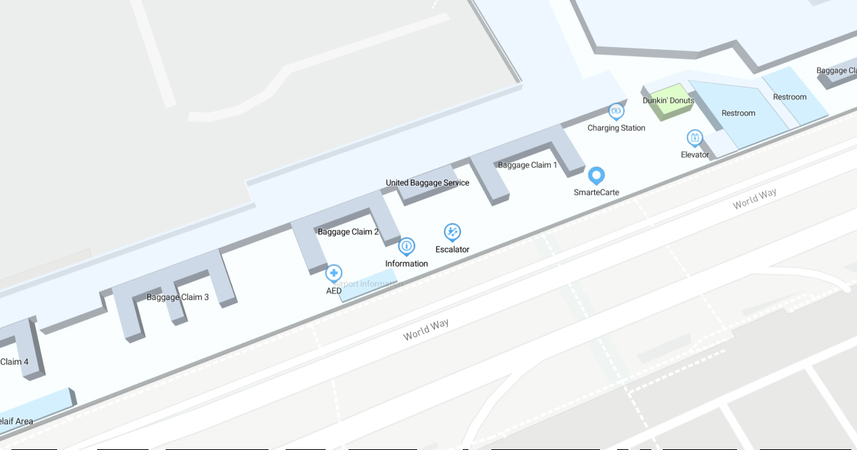 Los Angeles International Airport Terminal 7 Map