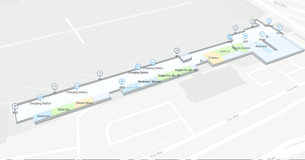 Los Angeles International Airport Terminal 8 Map