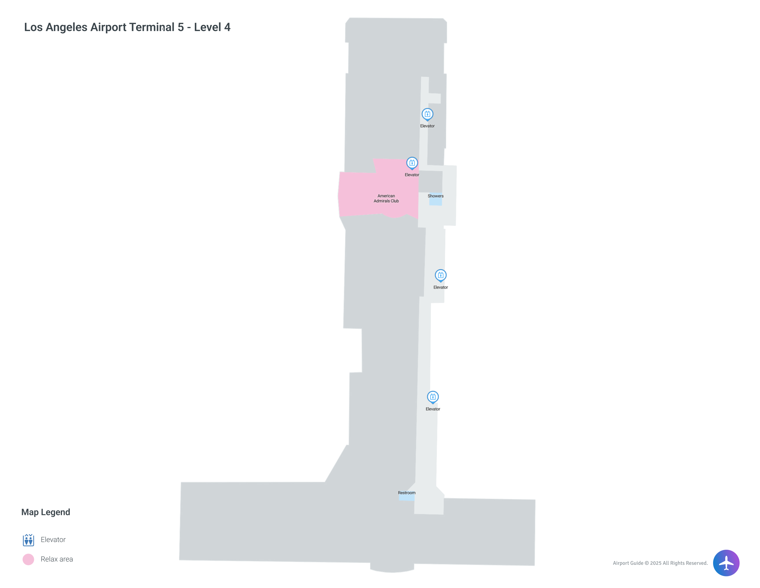 LAX Terminal 5 / Level 4 Map