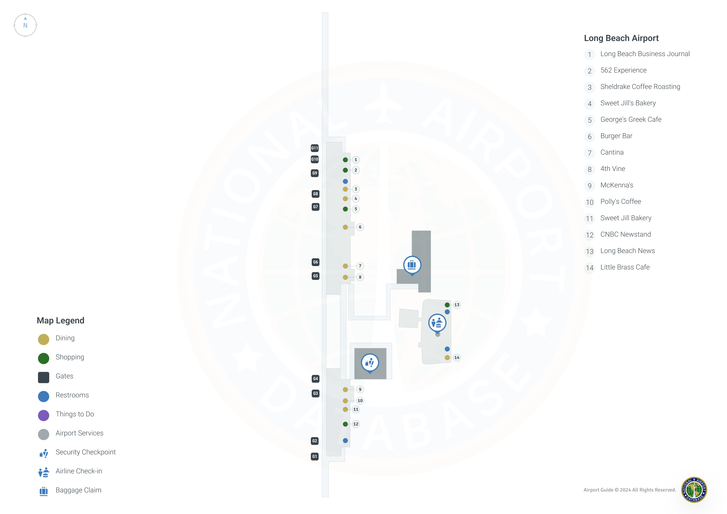 LGB Terminal / Level 1 Map
