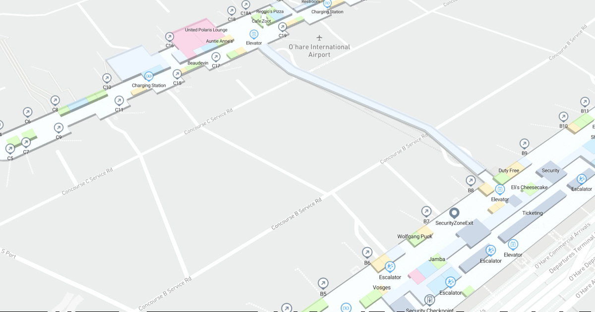 Chicago O'Hare International Airport Terminal 1 Map