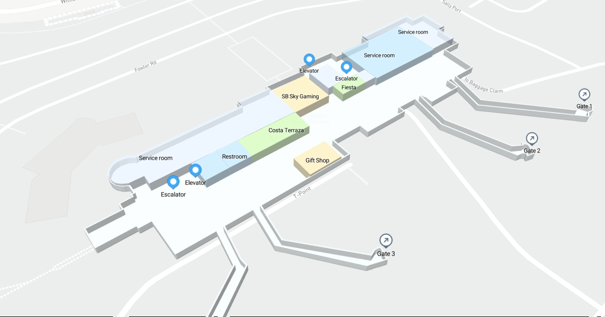 Santa Barbara Municipal Airport Terminal Map