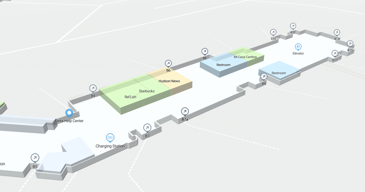 SEA Concourse B Level 1 Interactive map