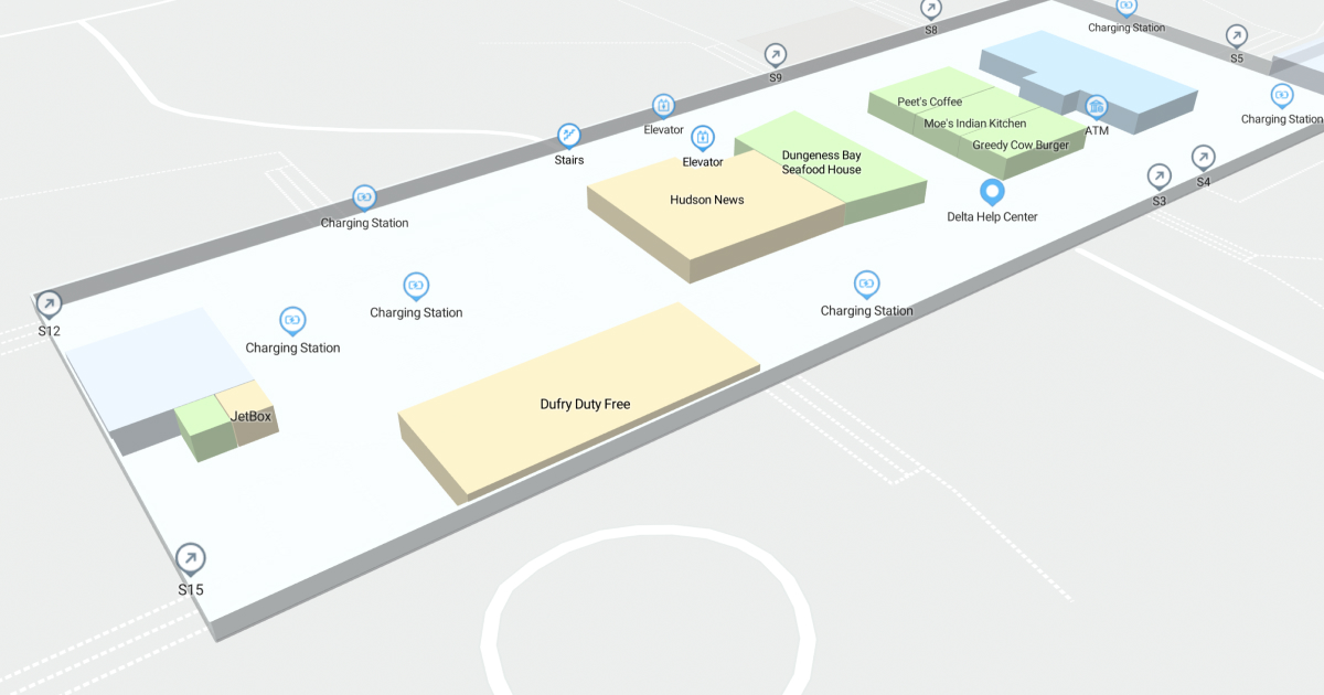 SEA Concourse S Level 1 Interactive map