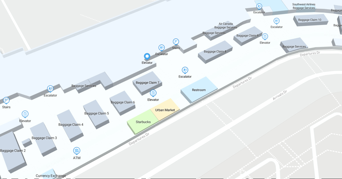 SEA Terminal Baggage Claim Level Interactive map