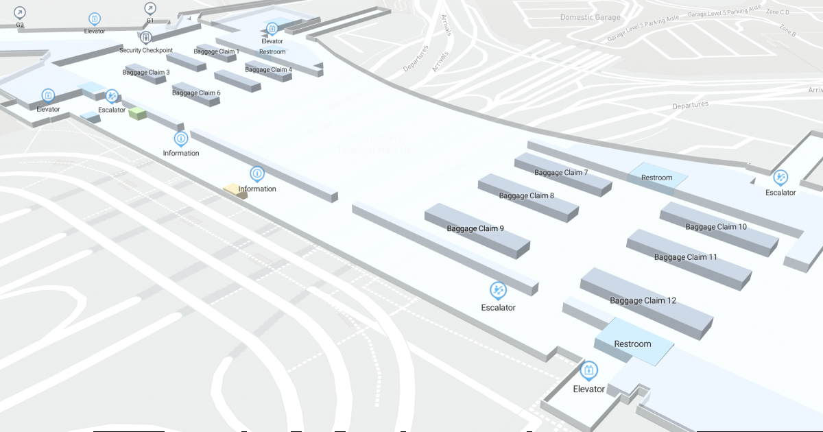 San Francisco International Airport International Map