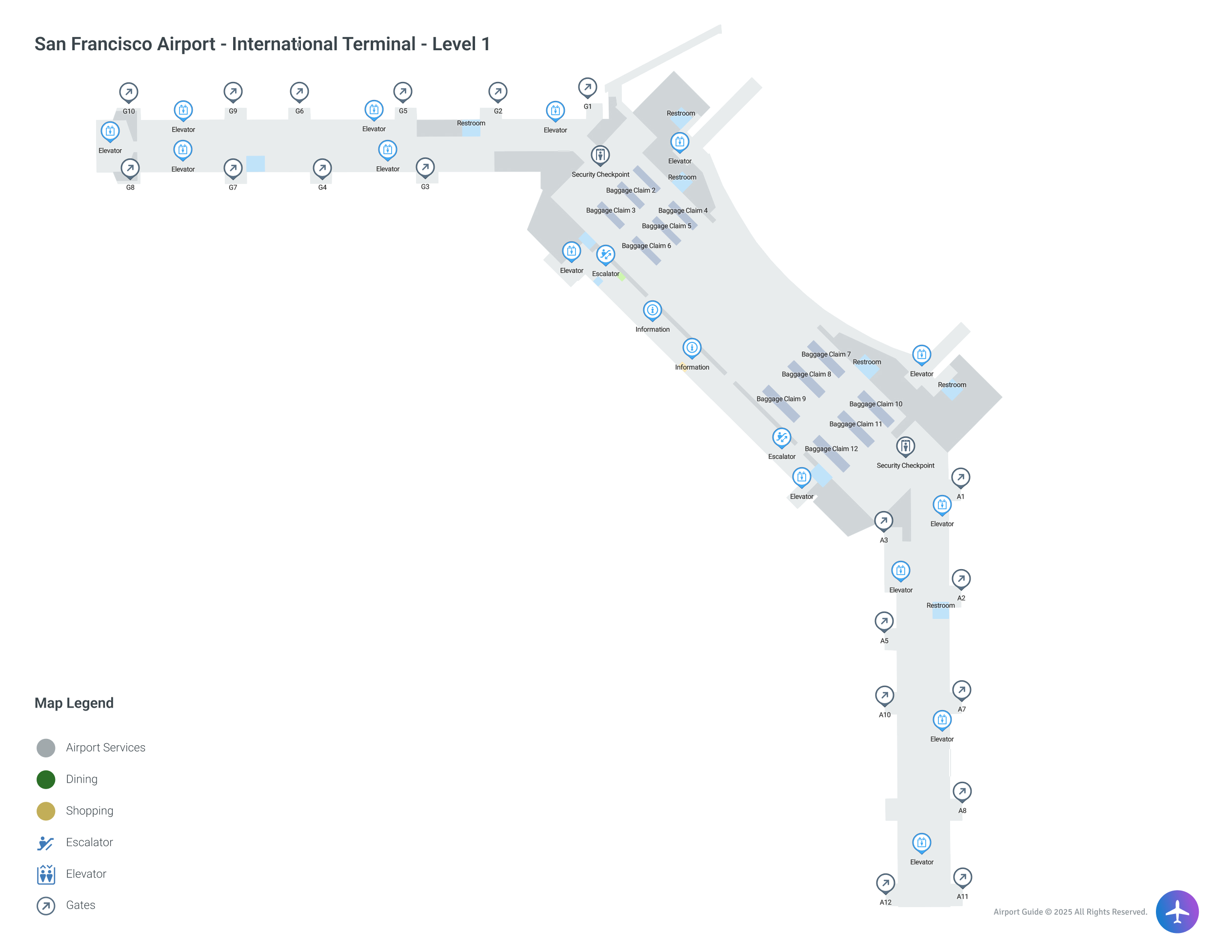 SFO International / Level 1 Map